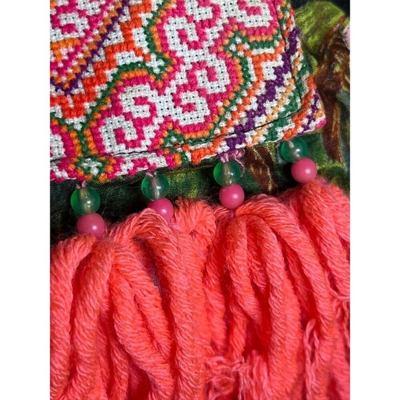 Liboosha Bohemian Romper 2M Pink Flamingo Eclectic Tassel Hippie Hand Woven Bead - Picture 13 of 15